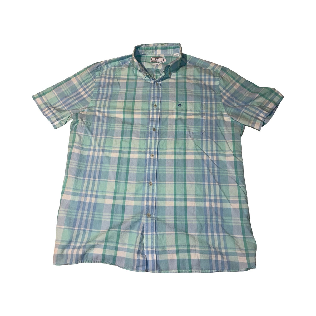 Southern Tide Plaid Button Down Shirt Men's Large