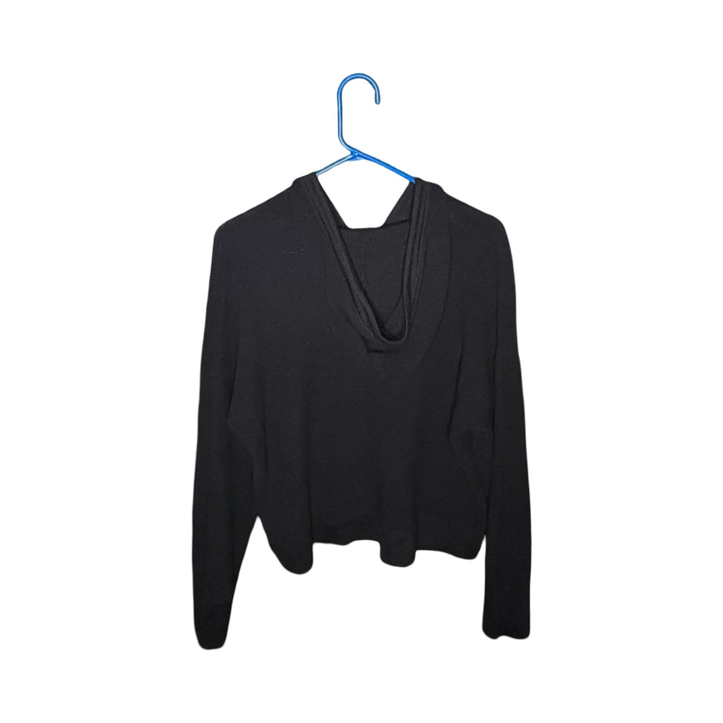 NWT Michael Kors Black Hooded Knit Sweater – Women's L