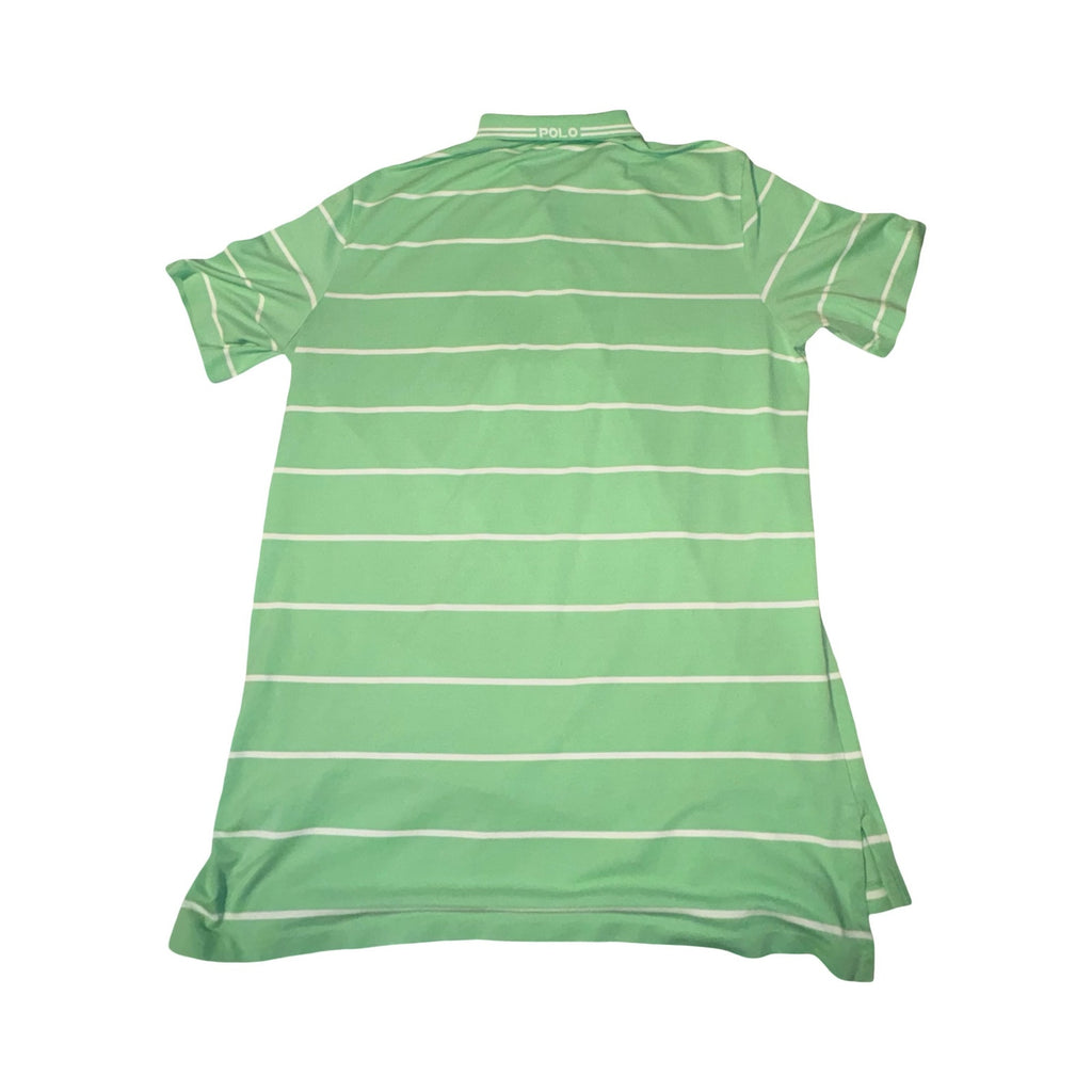 Polo Ralph Lauren Golf Striped Polo Shirt Mint Green & White - Mens XL