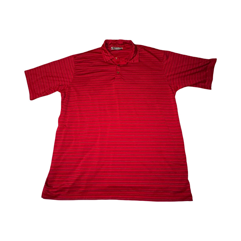 Pebble Beach Performance Striped Polo Shirt Men's XL