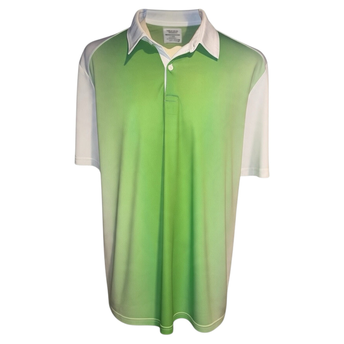 Oakley Mens Short Sleeve Golf Polo Shirt - Lime Green & White - Mens XL