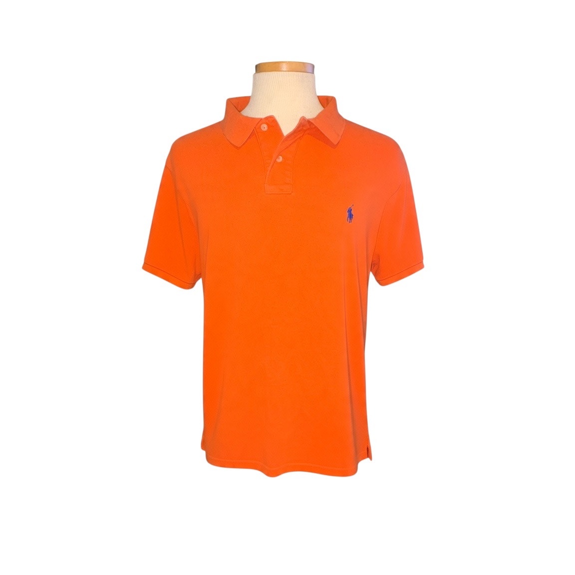 Polo Ralph Lauren Classic Fit Orange Pique Polo Shirt - Mens Size XL