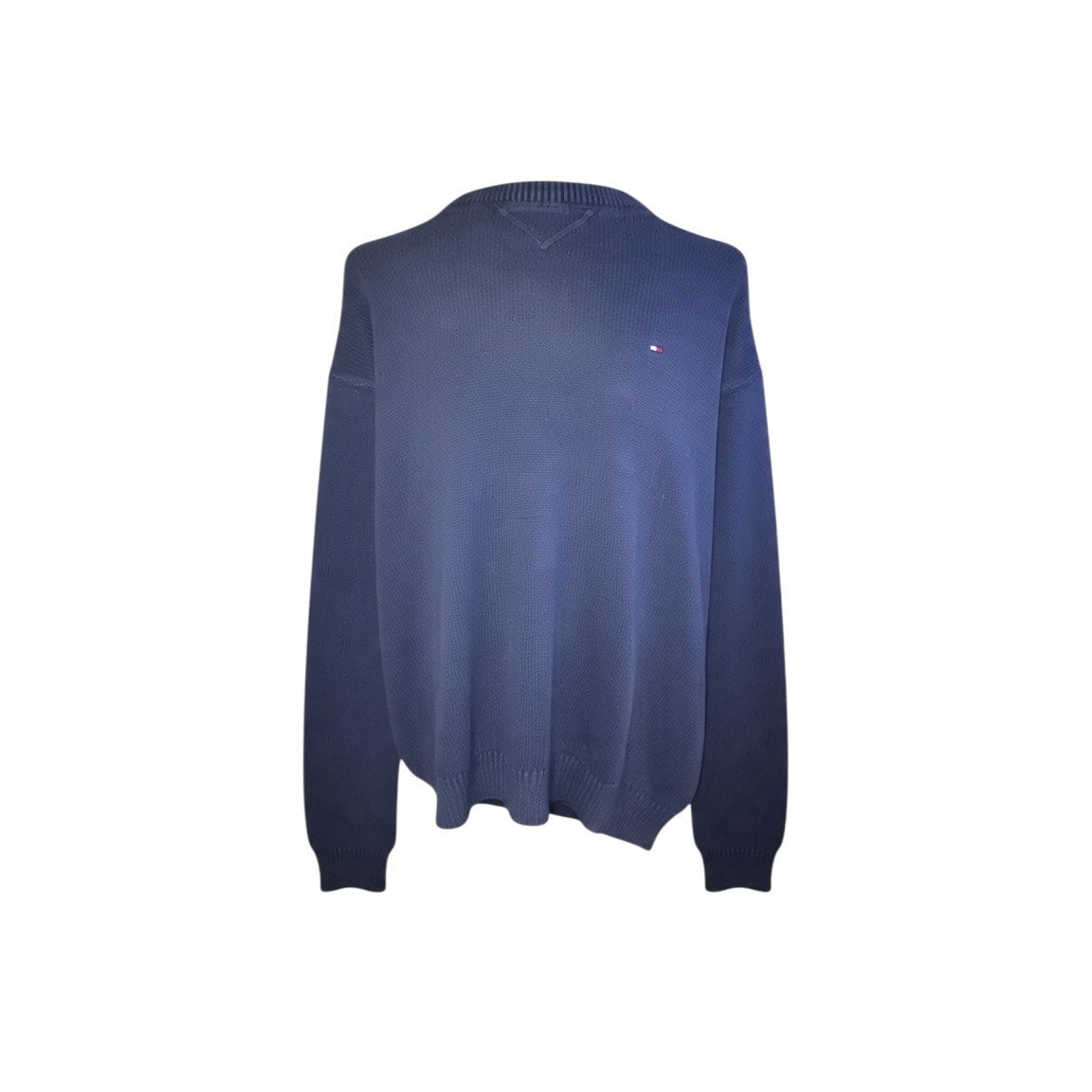 Vintage Tommy Hilfiger Navy Blue Crewneck Knit Sweater - Mens XXL