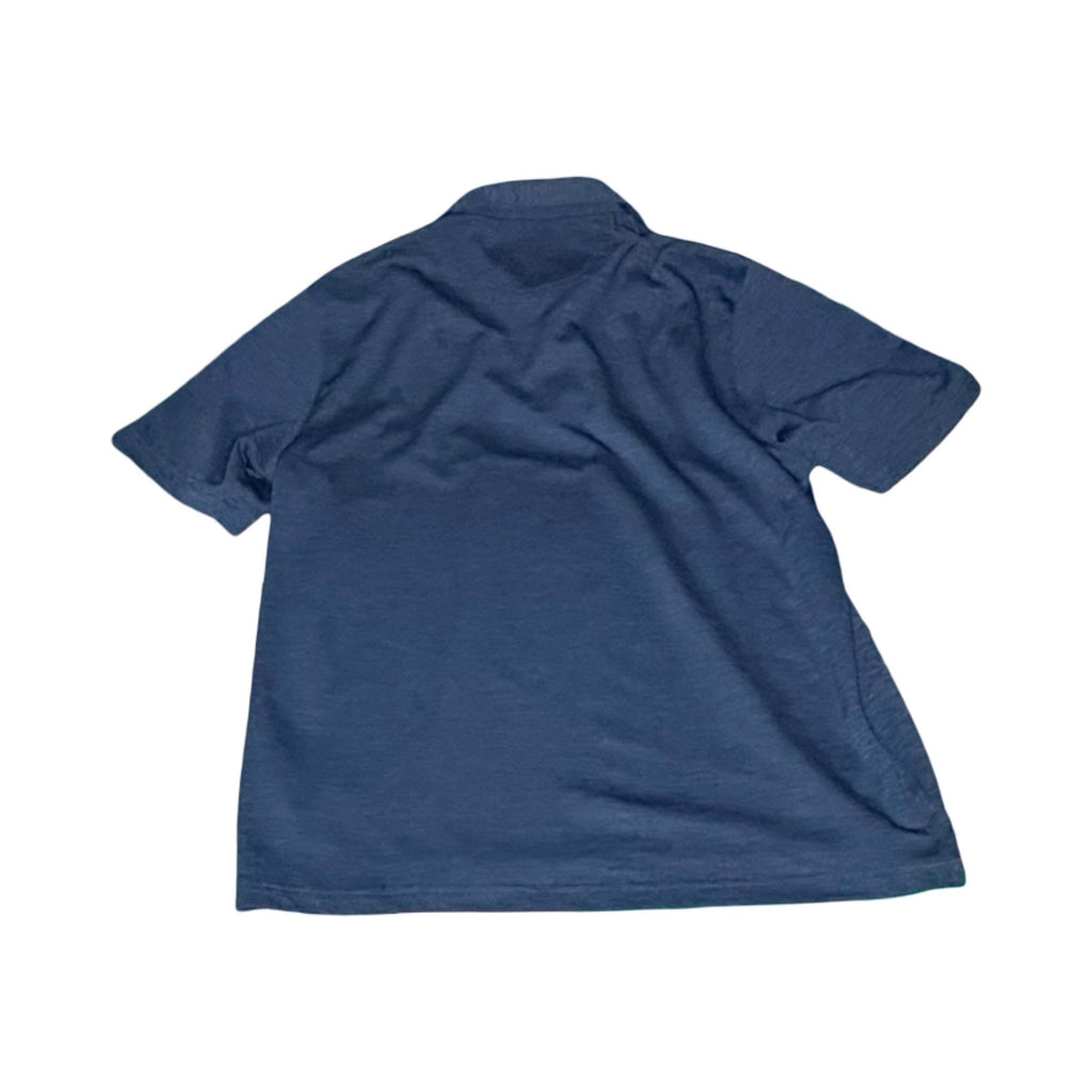Greg Norman Navy Blue Textured Short Sleeve Polo Shirt - Mens XL