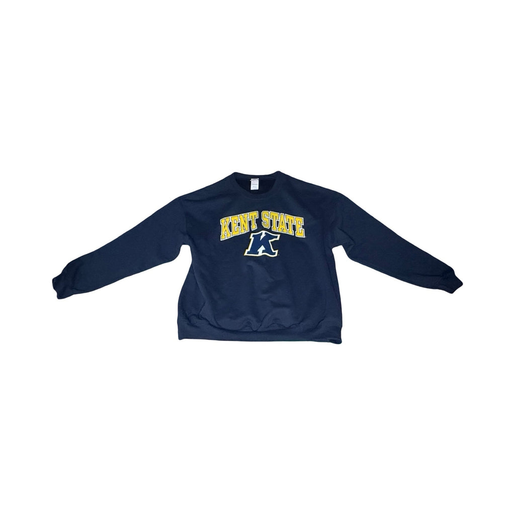 Kent State University Golden Flashes Navy Crewneck Sweatshirt - Mens Size XL
