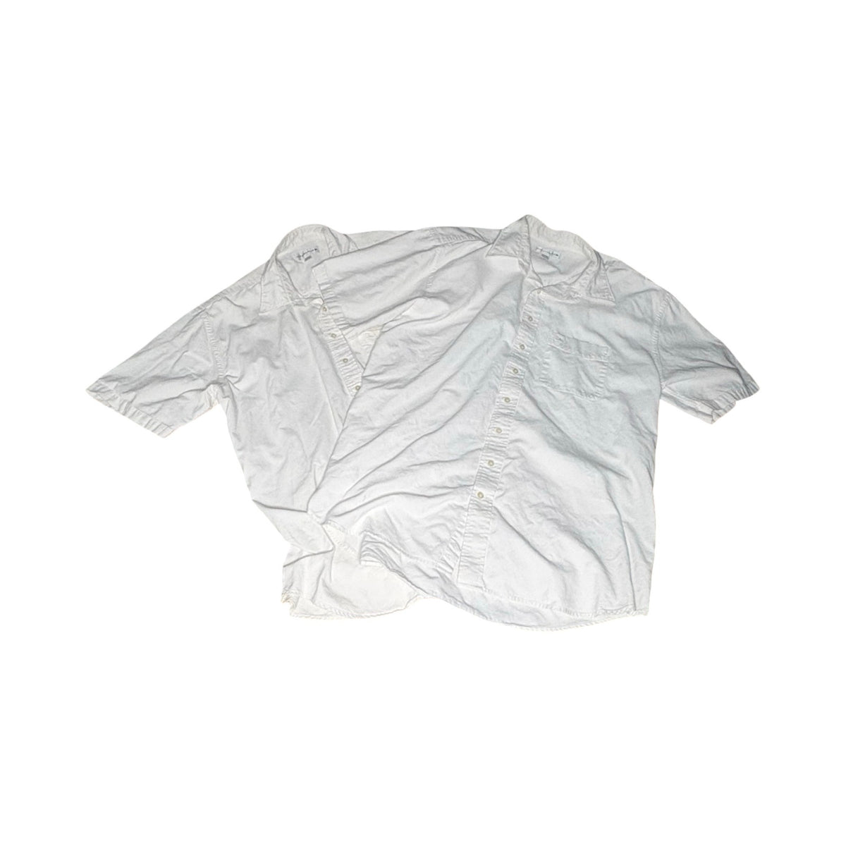 Vintage Men's Cutter & BuckWhite Short Sleeve Button-Down Shirt 2-Shirt Bundle - Size XL