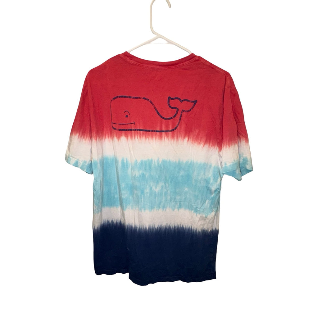Vineyard Vines Tie-Dye Whale Pocket T-Shirt Men's M