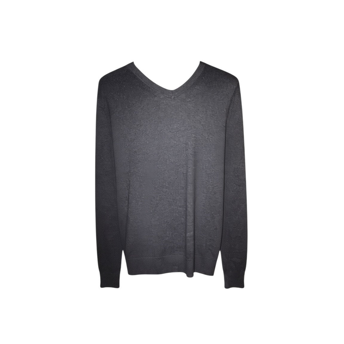 Express Men's Charcoal Grey V-Neck Cotton Blend Sweater, Size XL