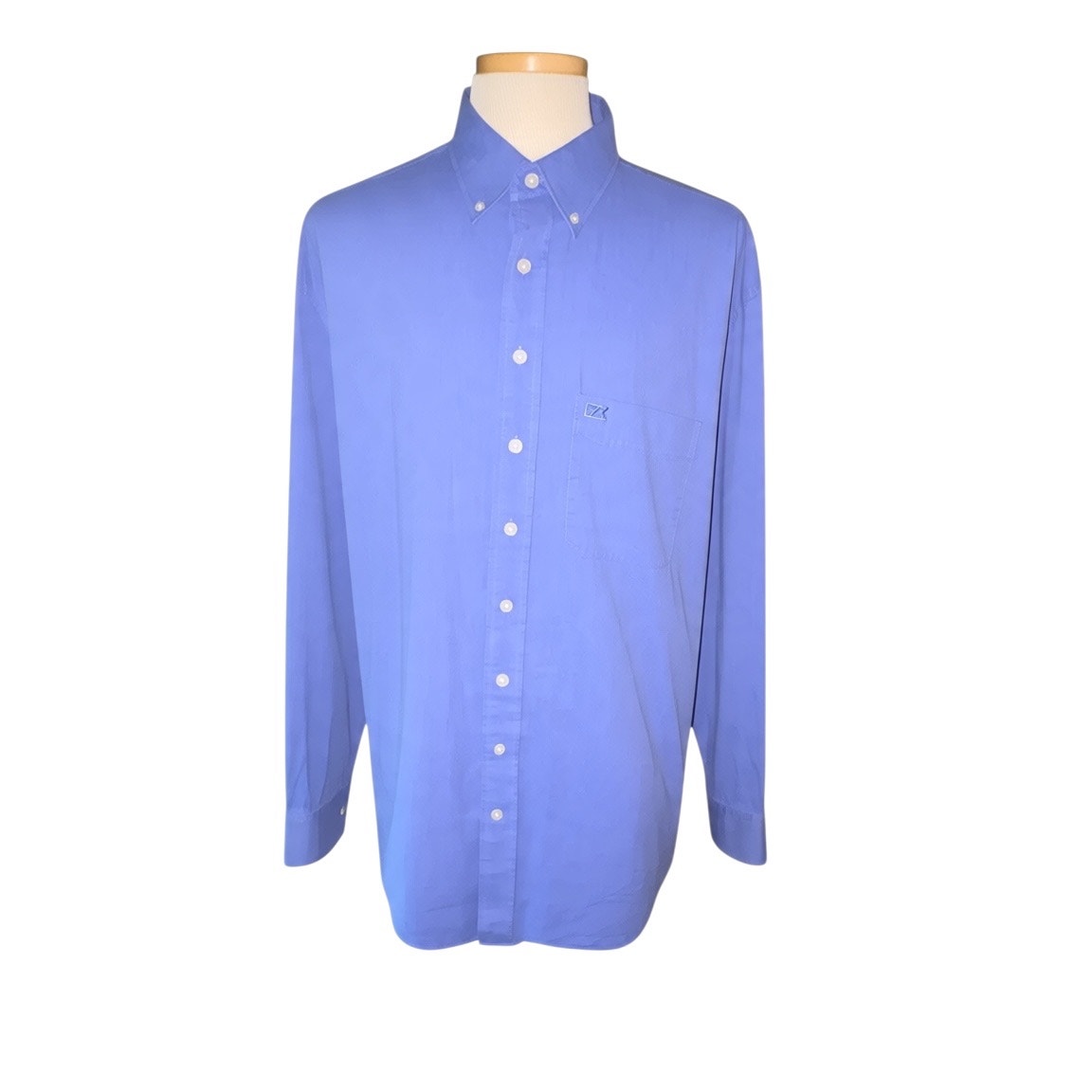 Vintage Cutter & Buck Periwinkle Blue Long Sleeve Button Down Shirt - Mens XL