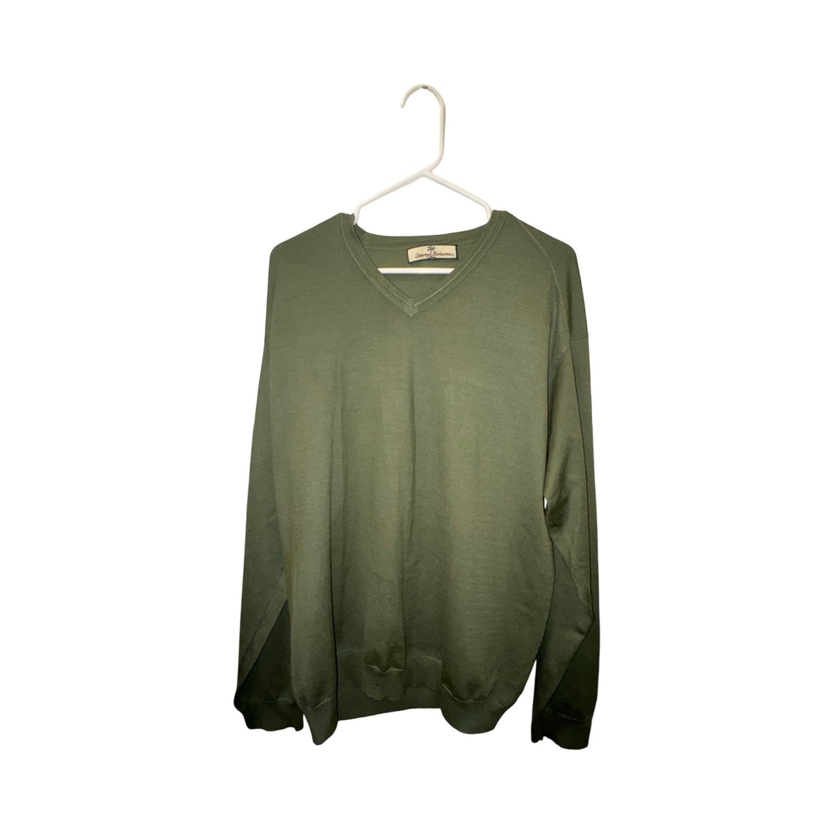 Tommy Bahama Olive V-Neck Lightweight Sweater Men's XL