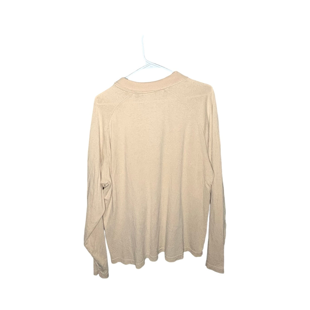 Timberland Beige Quarter-Zip Long Sleeve Pullover – Size XL