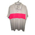 Nike Golf Dri-FIT Gray & Pink Stripe Polo Men's XL