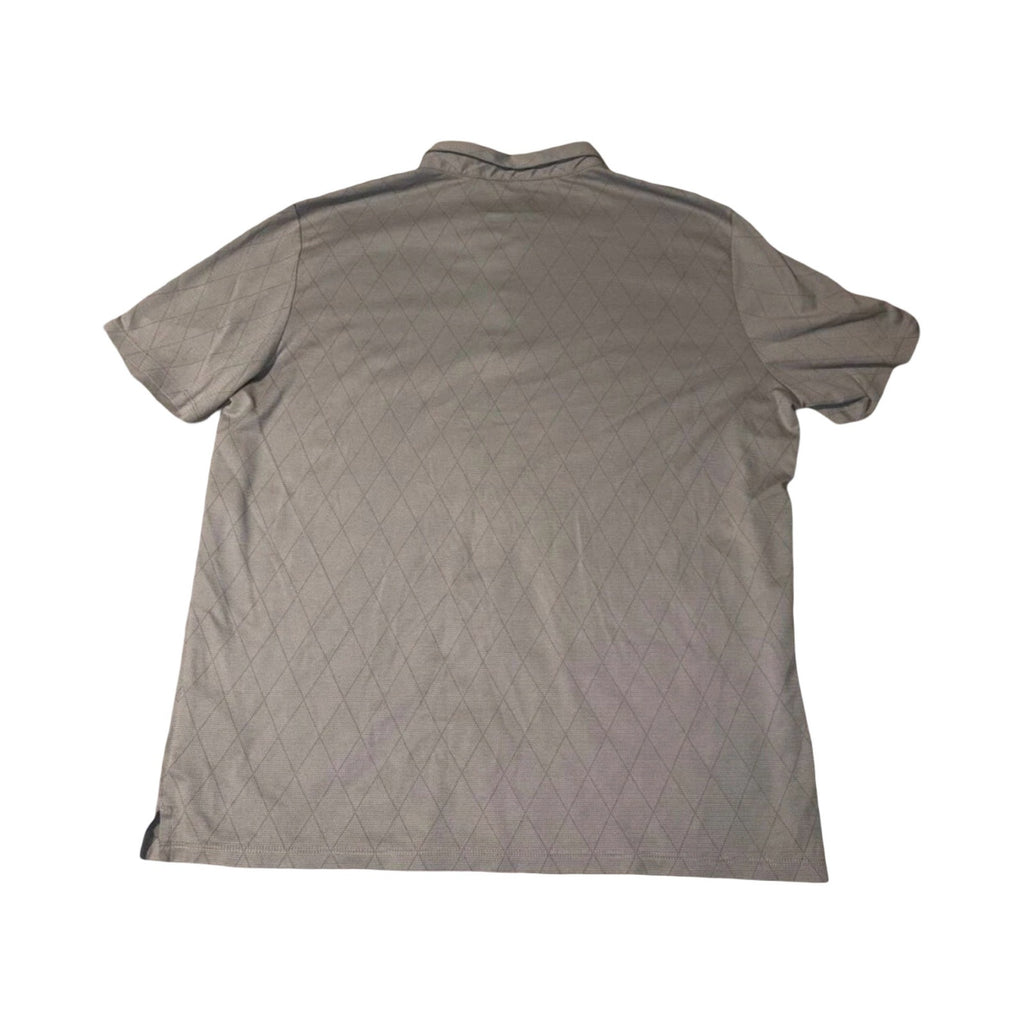 Modern Ambition Gray Geometric Print Performance Polo Shirt - Mens XL