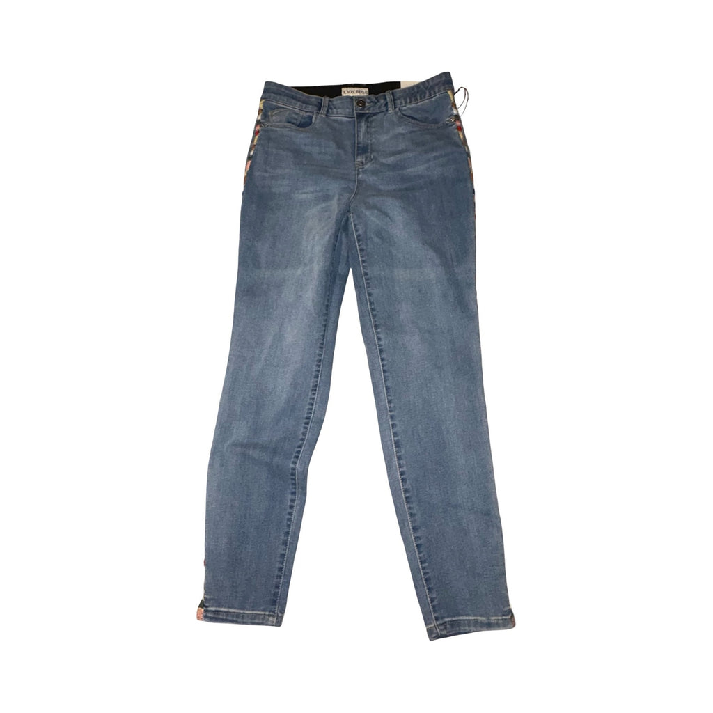Knox Rose Woman Embroidered Ankle Skinny Jeans - Size 12